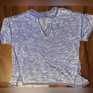 Womens Sz M We The Free Purple Oversized Sheer Burnout Tee, Gently Worn